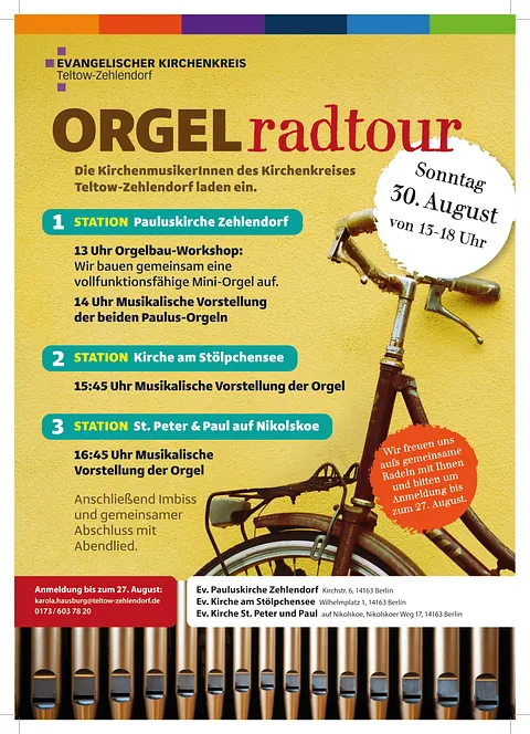 Plakat Orgelradtour